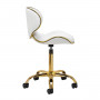 Elegance Pro Lux stool white gold side view