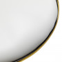 Elegance Pro Lux stool white gold zoom view imitation leather