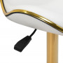 Elegance Pro Lux stool, white and gold, zoom view, jack