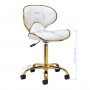 Elegance Pro Lux stool white gold view dimensions