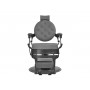 Fauteuil barbier florence gris noir vue de face