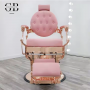 Fauteuil Barbier Florence Rose vue de face