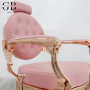 Cadeira de barbeiro Florence Pink - Elegância e conforto profissional